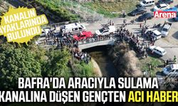 Bafra'da aracıyla sulama kanalına düşen gençten acı haber