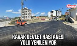 Kavak Devlet Hastanesi yolu yenileniyor