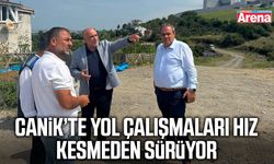 Canik’te yol çalışmaları hız kesmeden sürüyor