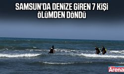 Samsun’da denize giren 7 kişi ölümden döndü