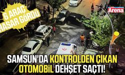 Samsun'da kontrolden çıkan otomobil dehşet saçtı!