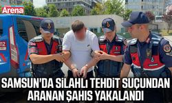 Samsun'da tehdit suçundan aranan şahıs yakalandı