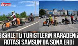 Bisikletli turistlerin Karadeniz rotası Samsun'da sona erdi