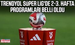 Trendyol Süper Lig'de 2-3. hafta programları belli oldu