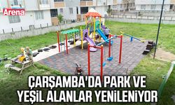 Çarşamba'da park ve yeşil alanlar yenileniyor