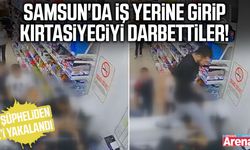 Samsun'da iş yerine girip kırtasiyeciyi darbettiler!