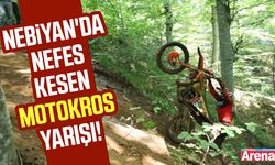 Nebiyan'da nefes kesen motokros yarışı!
