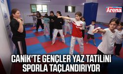 Canik'te gençler yaz tatilini sporla taçlandırıyor