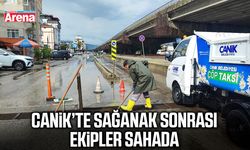 Canik’te sağanak sonrası ekipler sahada