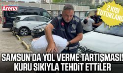 Samsun'da yol verme tartışması! Kuru sıkıyla tehdit ettiler