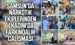 Samsun'da narkotik ekiplerinden İlkadım'da farkındalık çalışması