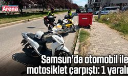 Samsun'da otomobil ile motosiklet çarpıştı: 1 yaralı