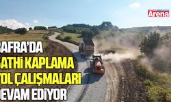Bafra’da sathi kaplama yol çalışmaları devam ediyor