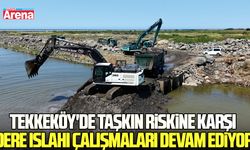 Samsun Tekkeköy'de taşkın riskine karşı dere ıslahı hız kazandı
