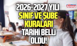 2026-2027 yılı sınıf ve şube kuraları ne zaman?
