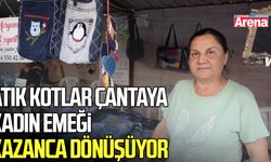 Atık kotlar çantaya, kadın emeği kazanca dönüşüyor