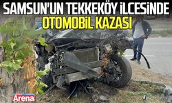 Samsun'un Tekkeköy İlcesinde otomobil kazası