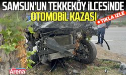 Samsun'un Tekkeköy İlcesinde otomobil kazası