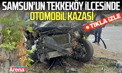 Samsun'un Tekkeköy İlçesinde otomobil kazası