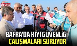 Samsun Bafra'da kıyı güvenliği çalışmaları sürüyor