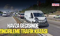 Havza geçişinde zincirleme trafik kazası: 2 kişi yaralandı