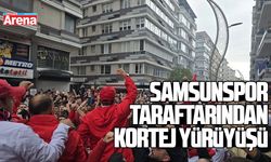 Samsunspor taraftarından kortej yürüyüşü