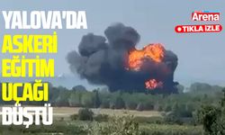 Yalova'da askeri eğitim uçağı düştü #CANLI