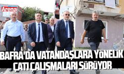 Bafra'da vatandaşlara yönelik çatı çalışmaları sürüyor