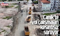 Canik'te yol çalışmaları kesintisiz sürüyor