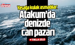 Yasağa kulak asmadılar: Atakum'da denizde can pazarı