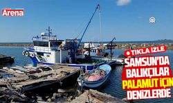Samsun'da balıkçılar palamut için denizlerde