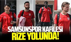 Samsunspor oyuncuları deplasman maçı için yola çıktı