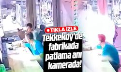 Tekkeköy'de demir çelik fabrikasında patlama anı kamereda