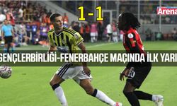 Gençlerbirliği-Fenerbahçe maçında ilk yarı 1-1 sona erdi