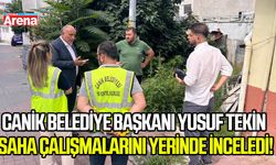 Canik Belediye Başkanı Yusuf Tekin saha çalışmalarını yerinde inceledi