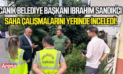 Canik Belediye Başkanı İbrahim Sandıkçı saha çalışmalarını yerinde inceledi
