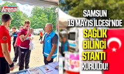 Samsun 19 Mayıs ilcesi'nde sağlık bilinci stantı kuruldu