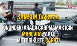 İlkadım'da motosiklet kazasında sürücü yaralandı