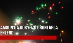Samsun’da AFAD dron yarışmasında gökyüzünde görsel şölen