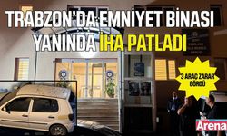 Trabzon’da emniyet binası yanına İHA düştü