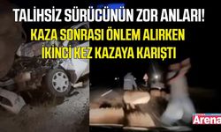 Tokat’ta çifte kaza: Önlem almak isterken yaralandı