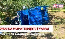 Ordu'da feci kaza: Patpat devrildi, 8 yaralı