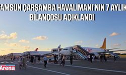 Samsun Çarşamba Havalimanı’nın 7 aylık bilançosu açıklandı