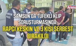 Samsun'da klipte tüfek kullanan rapçi ve 3 kişi serbest bırakıldı