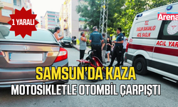 Samsun'da motosiklet kazasında 1 kişi yaralandı