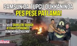 Tekkeköy'de tüpçü dükkanında patlama