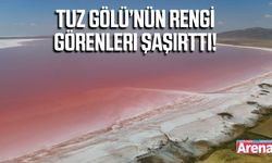 Tuz Gölü’nde dikkat çeken renk değişimi