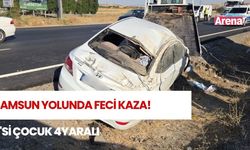 Ankara-Samsun yolunda otomobil takla attı: 4 Yaralı