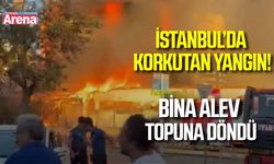 Ataşehir’de binada korkutan yangın: Alevler kısa sürede binayı sardı
