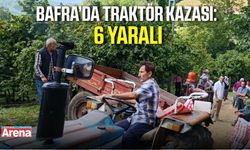 Bafra'da traktör römorku devrildi: 6 yaralı